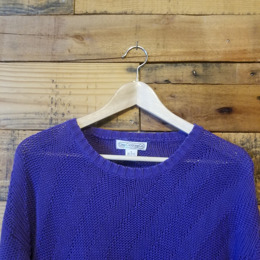 GAP | VTG 80's Oversized Chuncky Knit Sweater Med - Picture 4 of 5